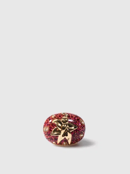 Каблучка Idyllia з покриттям золотом Swarovski червона