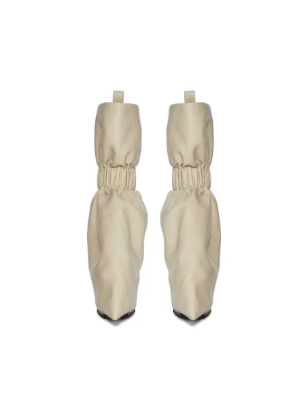 Botki Rick Owens skórzane beżowe