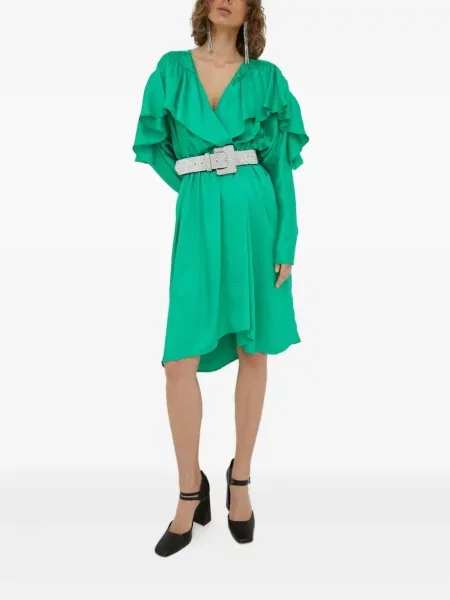 Rochie Day Birger Et Mikkelsen cu volane de costum verde
