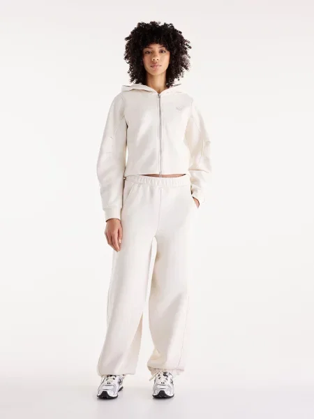 Флисовые спортивные штаны New Balance белые