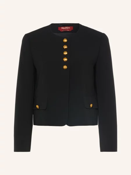 Max Mara Studio Bunda Hranatého Střihu Paniere černá