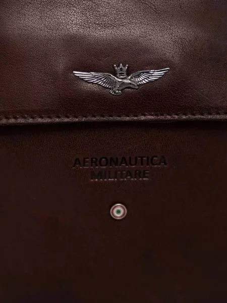 Кожена чанта Aeronautica Militare кафяво