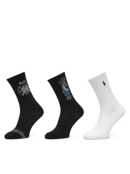 Polo Ralph Lauren Ponožky námornícka modrá / hnedá biela čierna
