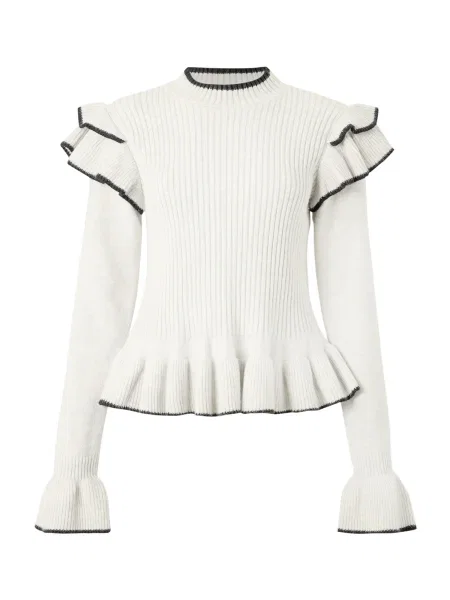 OBJECT Pulover OBJAKI negru alb