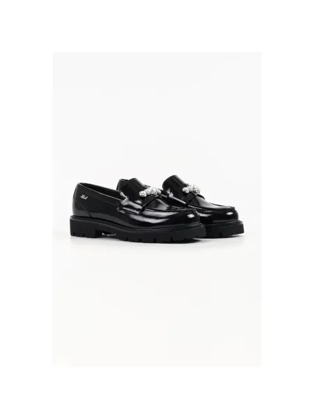 Karl Lagerfeld loafersy skórzane Lowell czarne