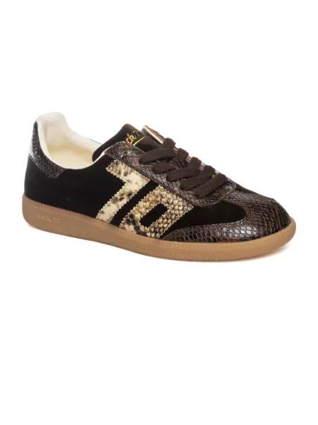 Sneakersy Back70 skórzane brązowe
