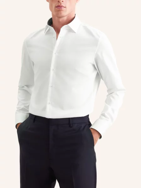 Seidensticker Koszula Biznesowa O Kroju Slim Fit weiss biała