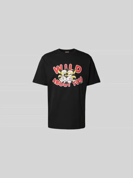 T-shirt o kroju regular fit z czystej bawełny Kenzo czarna
