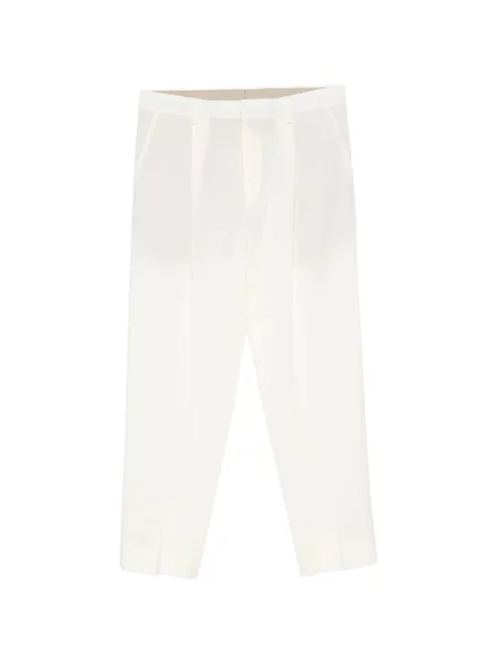 Pantaloni Costumein plisate alb