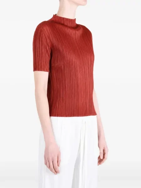 Bluză Pleats Please Issey Miyake roșu