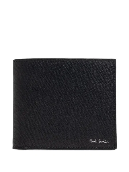 Portofel Paul Smith din piele cu imagine negru