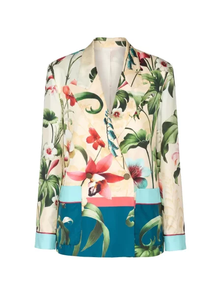 Geacă F.r.s For Restless Sleepers cu model floral cu imagine cu două rânduri de nasturi