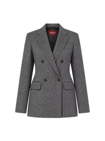 Dzianinowa marynarka Max Mara Studio szara