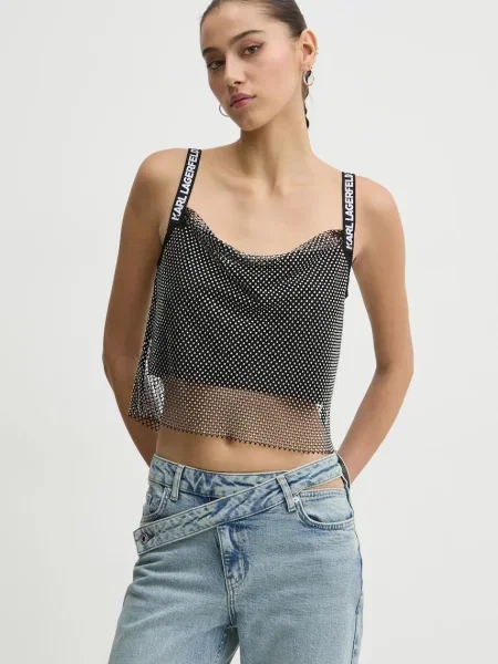 Top Karl Lagerfeld Jeans černý