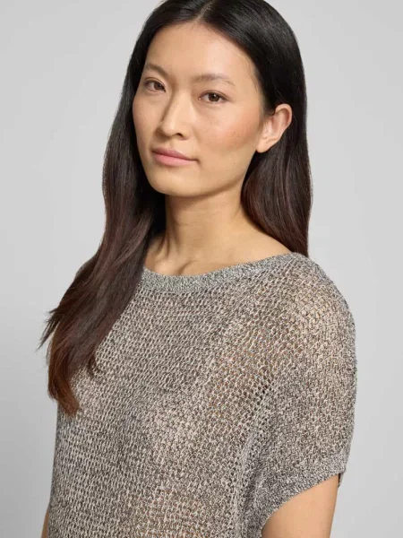 T-shirt o kroju relaxed fit o wyglądzie dzianiny Comma