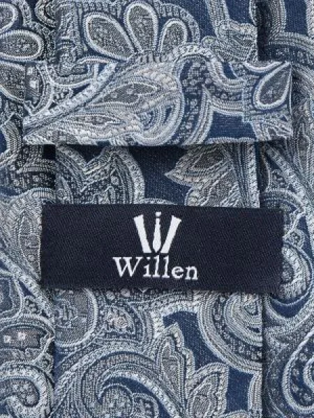 Krawat z jedwabiu 7 cm Willen szary