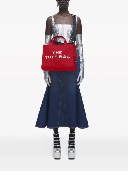 Drobė rankinė Marc Jacobs raudona
