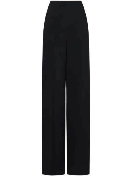Pantaloni Emporio Armani din crep albastru