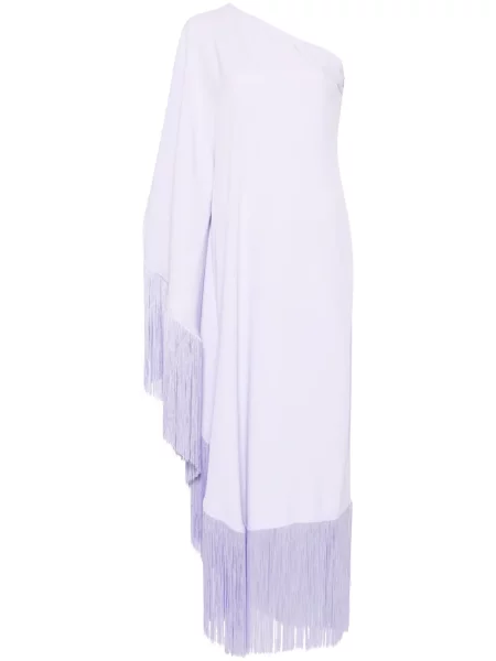 Rochie maxi Taller Marmo cu franjuri de costum violet