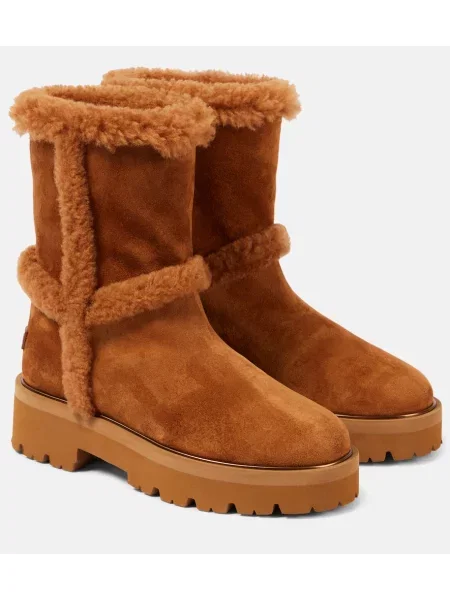 Gležnjarji Aquazzura iz semiša rjava