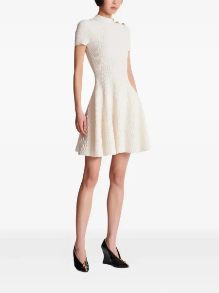 Rochie mini Balmain tricotate de costum alb