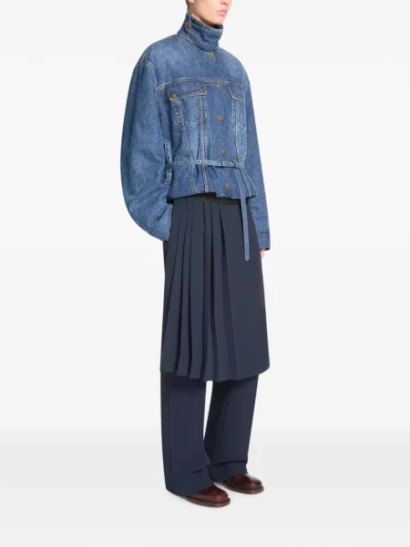 Gulerat geacă de blugi Dries Van Noten albastru