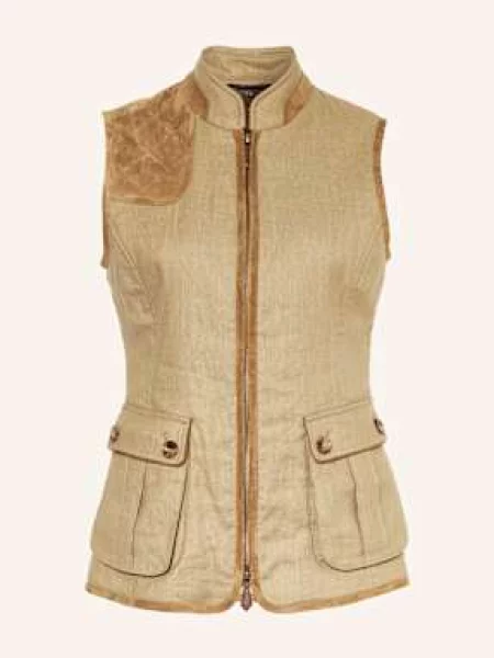 Habsburg Kamizelka Do Stroju Ludowego Falkenstein Z Lnem beige beżowa