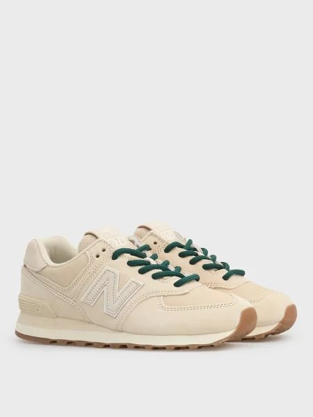 Замшевые кроссовки New Balance 574 бежевые