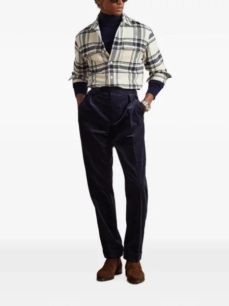 Παντελόνι Ralph Lauren Purple Label κοτλέ μπλε