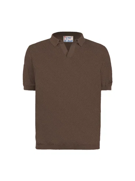 Koszulka polo Mc2 Saint Barth brązowa