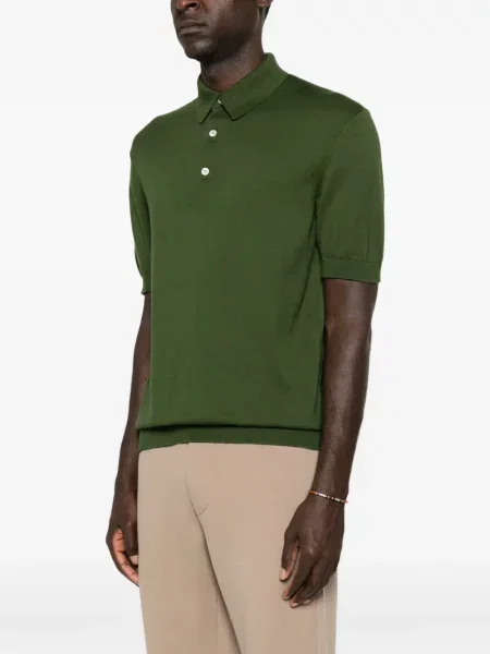 Scurt tricou polo Zegna verde