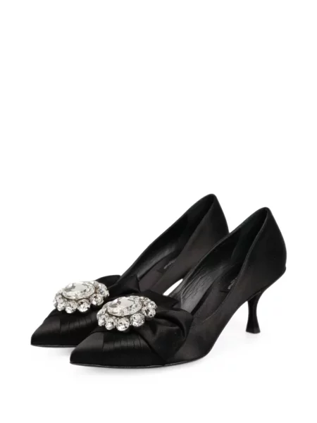 Pantofi cu toc Dolce & Gabbana cu funde negru