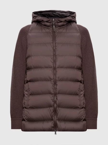 Комбінована куртка Brunello Cucinelli коричнева
