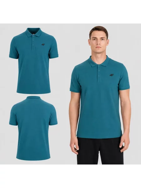 KOSZULKA 4F POLO SPORTOWY T-SHIRT zielona