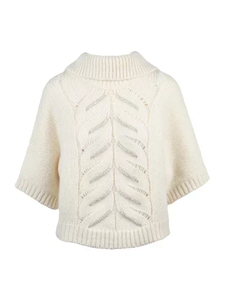Sweter z golfem Peserico wełniany biały