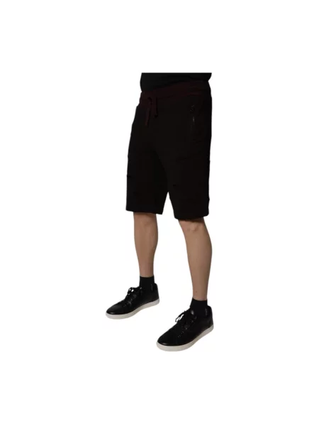 Bermudy Dolce And Gabbana z logo brązowe