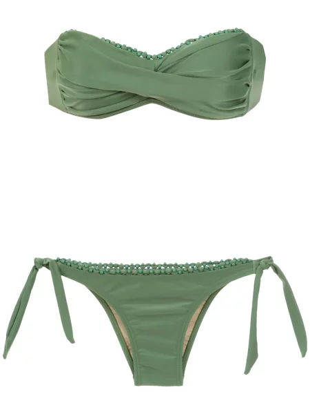 Bikini Amir Slama cu broderie verde