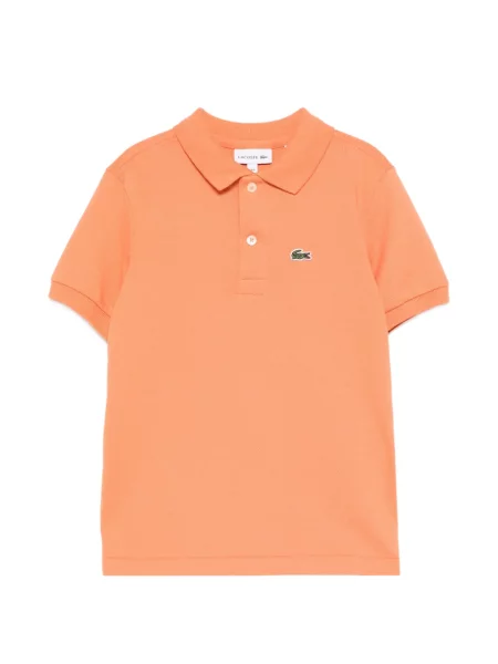 Koszulka polo dziecięca Lacoste pomarańczowa