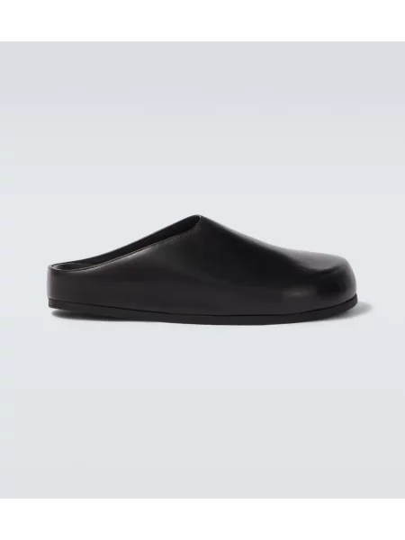Papuci tip mules Studio Nicholson din piele negru