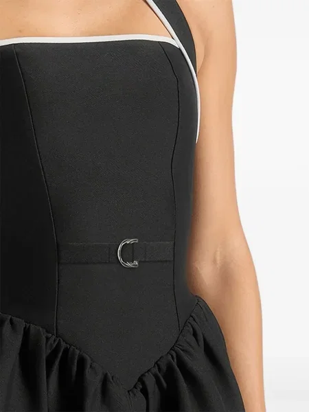 Cu peplum rochie mini Manière De Voir de costum negru
