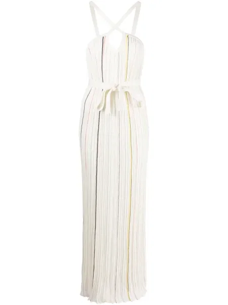 Rochie Sonia Rykiel plisată de costum alb