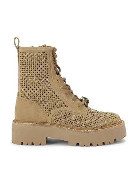 Kurt Geiger London botine pentru bărbați din piele întoarsă Chelsea Perf Boot bej