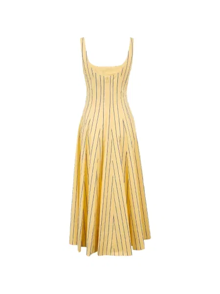 Rochie midi Staud cu dungi cu imagine galben