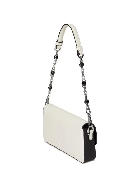 Karl Lagerfeld kabelka hobo dámska kožená K/SIGNATURE čierna