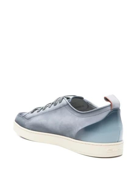 Fűzős csipkés sneaker Santoni kék