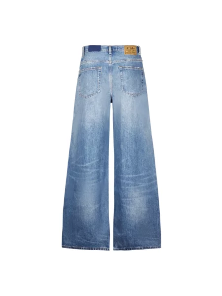 Jeansy o kroju relaxed fit z czystej bawełny 5 kieszeni Polo Ralph Lauren niebieskie