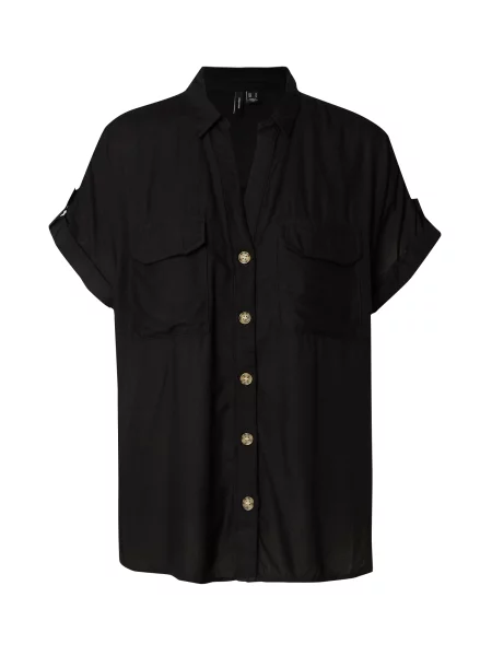 VERO MODA Bluză BUMPY' negru