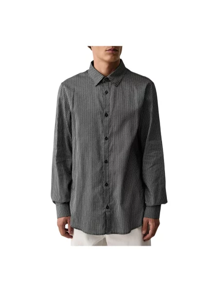 Koszula Armani Exchange z napisami szara