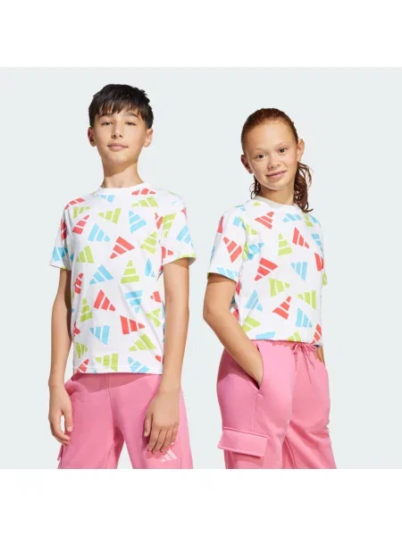 Tričko Seasonal Essentials Logo Celebration Kids bílé