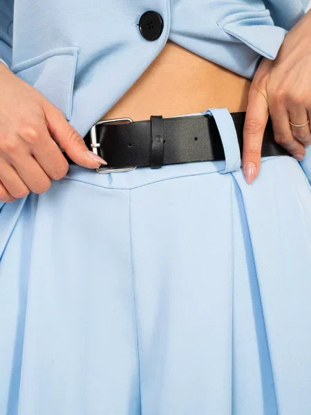 Talie pantaloni Rue Paris cu talie înaltă negru